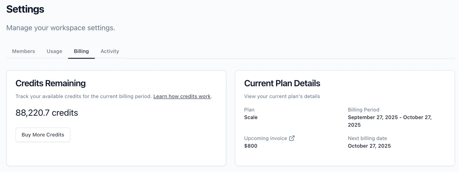 Dashboard Usage